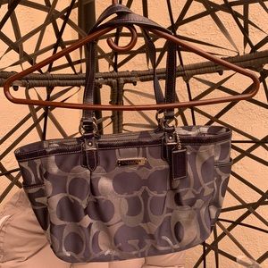 Coach Blue & Silver Tote Bag